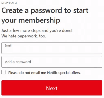 Netflix Passwort