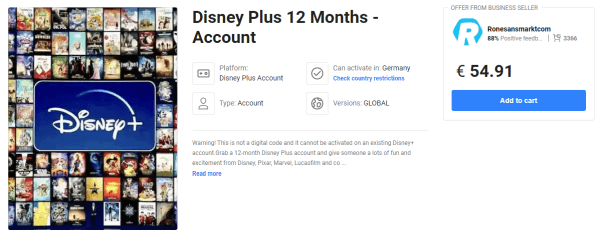 Disney+ Premium Account günstig kaufen